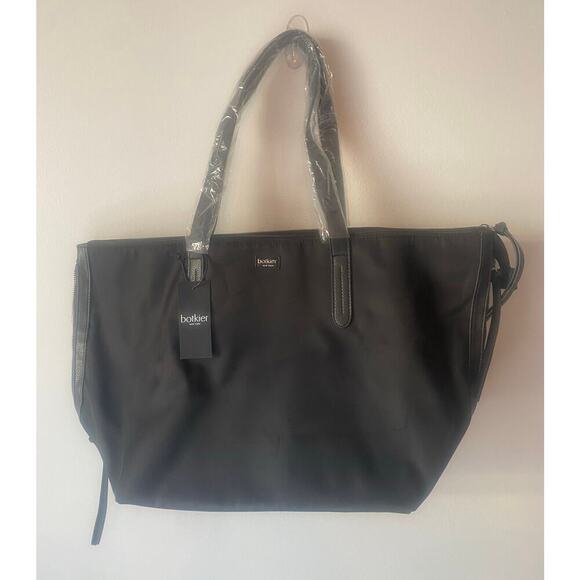 NWT Botkier New York Black Nylon Zipper Accent Tote Bag - Picture 3 of 6